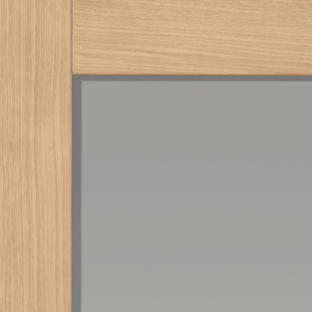 JB Kind Fuji Shaker Oak Fully Glazed Internal Door 1981 x 686mm Image 3