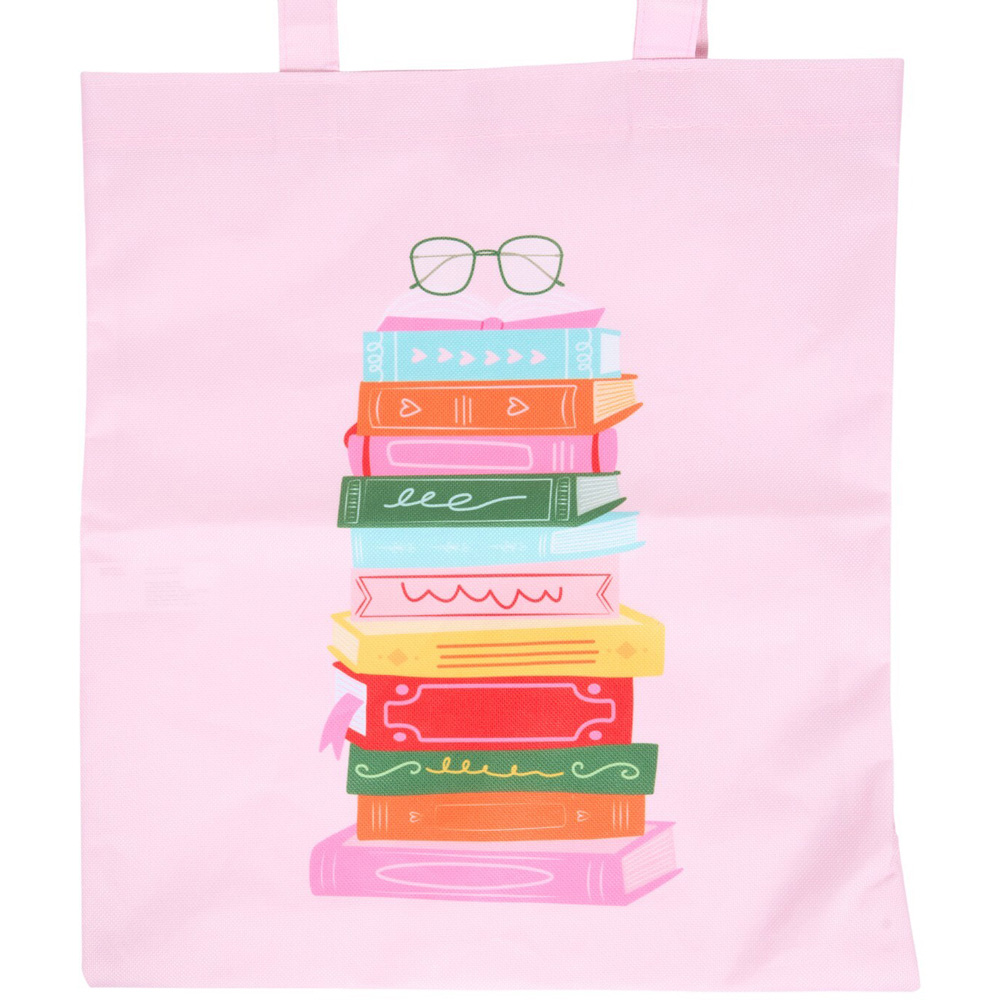 Book Tote Bag Pink Image 2