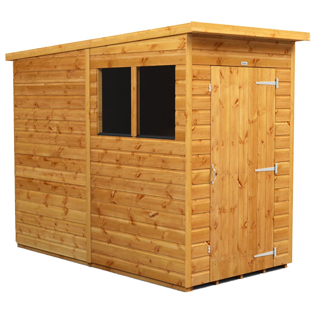 Power Sheds 4 x 8ft Pent Wooden Shed Image 1