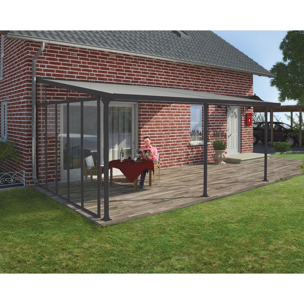 Palram Canopia Grey Patio Cover Sidewall Image 3
