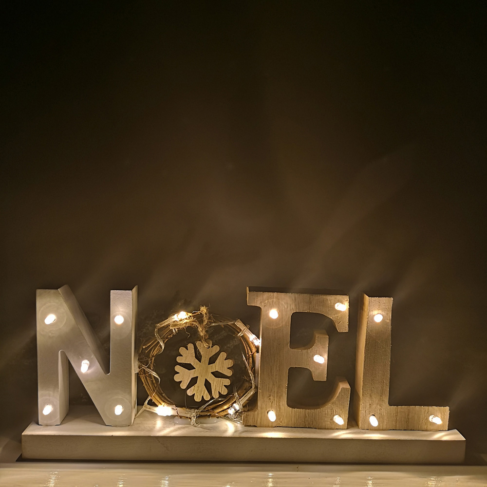 Samuel Alexander Wooden Noel 18 Warm White LED Christmas Decoration Image 4