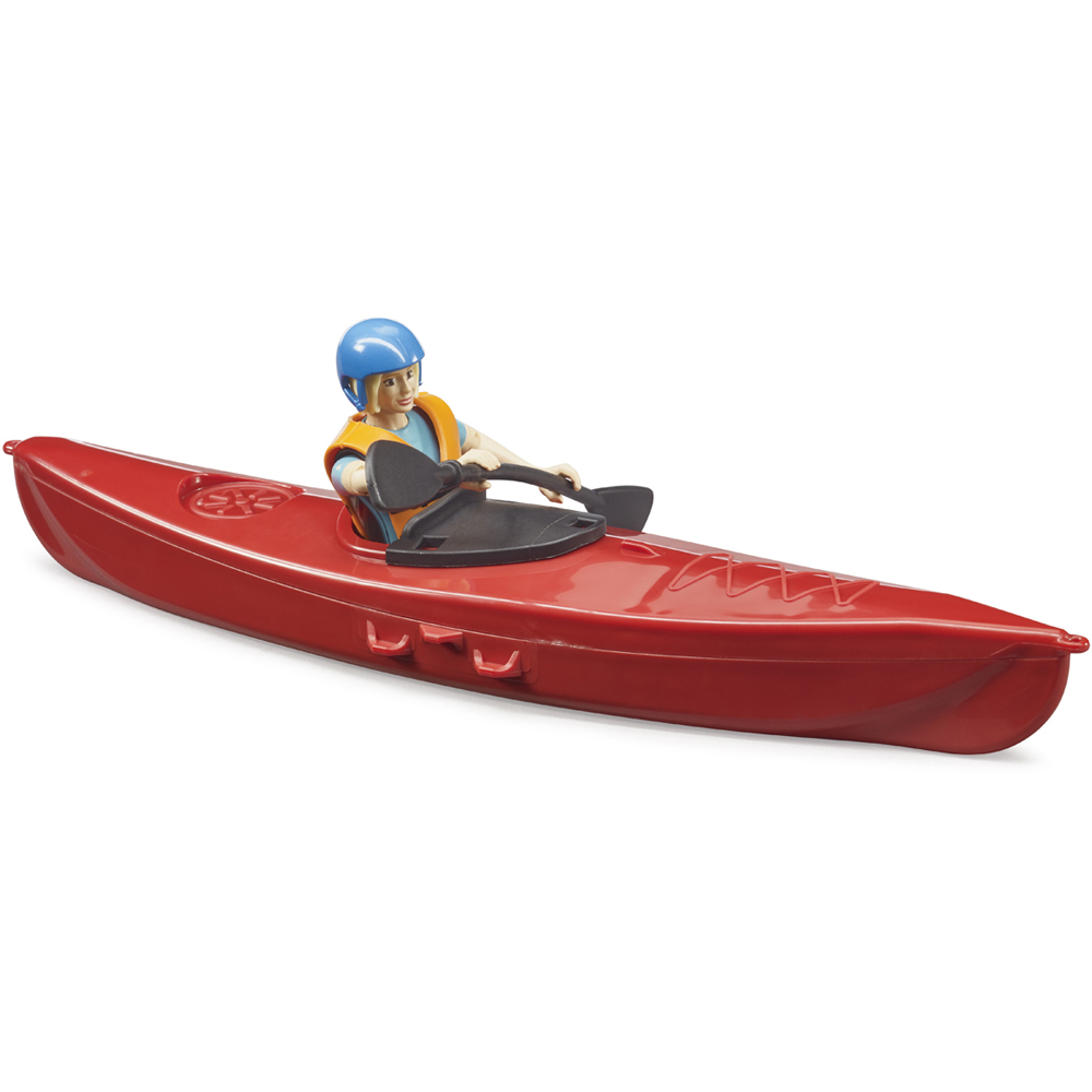 Bruder Bworld Red Kayak with Woman Kayaker Figure Image 2