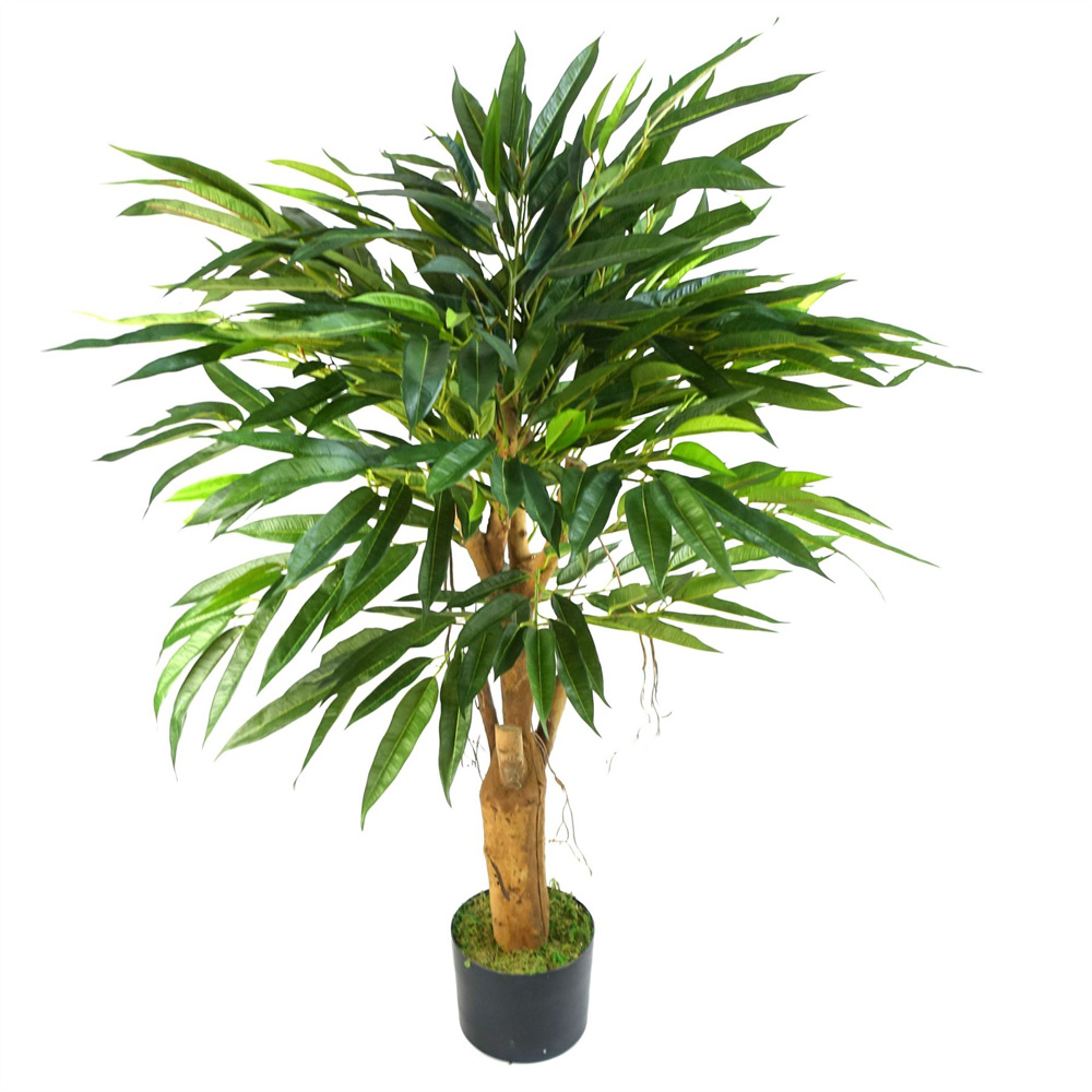 Botanik Longifolia Ficus Natural Trunk Artificial Tree in Pot 3ft Image 2