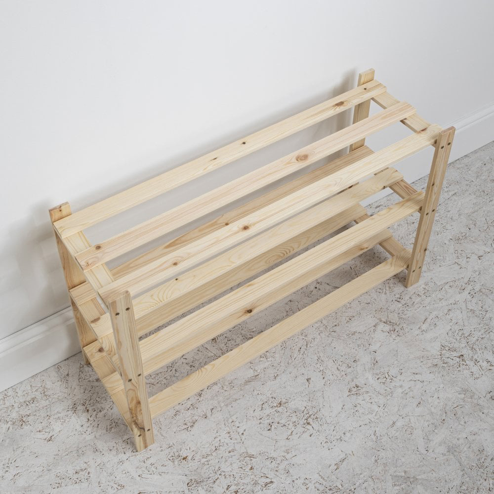 Noa and Nani 3 Shelf Natural Pine Shoe Rack Image 5