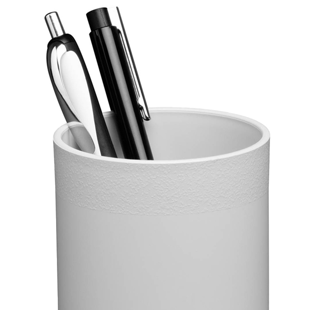 Durable Eco Grey Recycled Plastic Pen Pot Pencil Holder Image 2