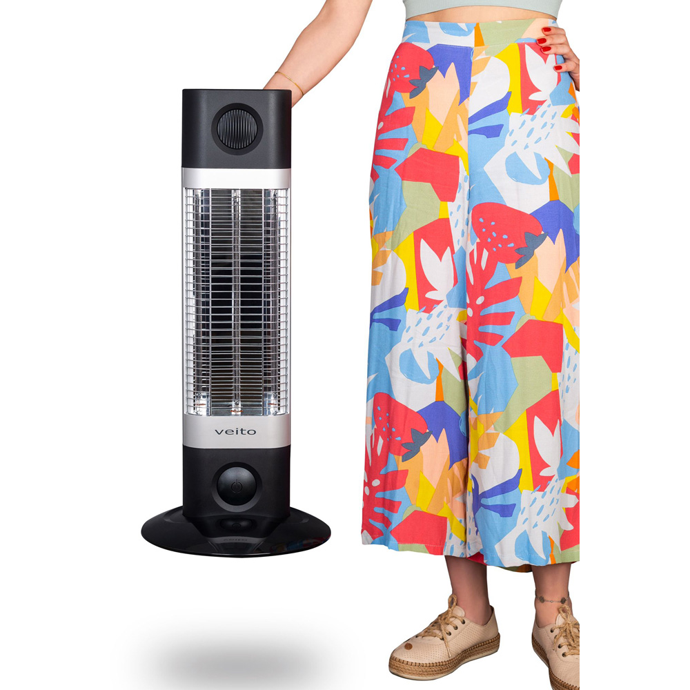 Veito CH1200RT Black Freestanding Indoor Infrared Heater 1200W Image 4