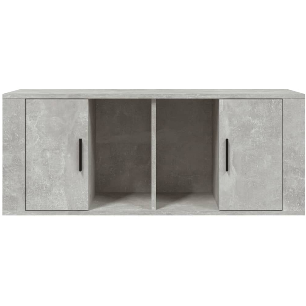 vidaXL 2 Door 2 Shelf Concrete Grey TV Cabinet Image 5