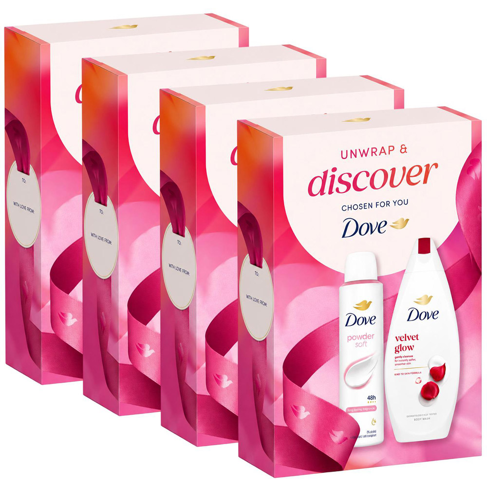 Dove Unwrap and Discover Duo Gift Set 2 Piece 4 Pack Image 1