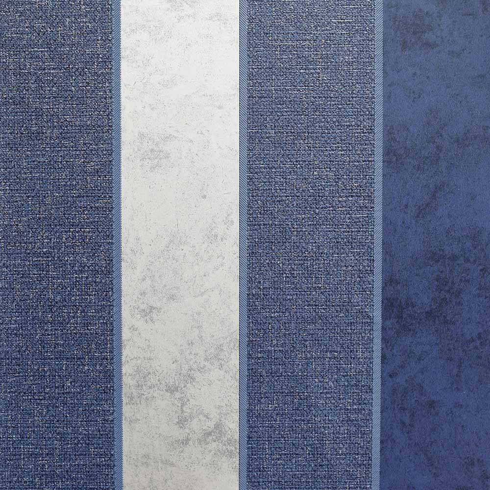 Arthouse Calico Stripe Navy Wallpaper Image 1