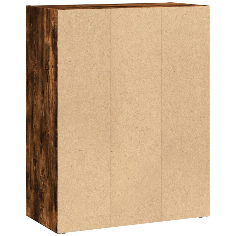 vidaXL 2 Shelf Smoked Oak Bookcase Image 5