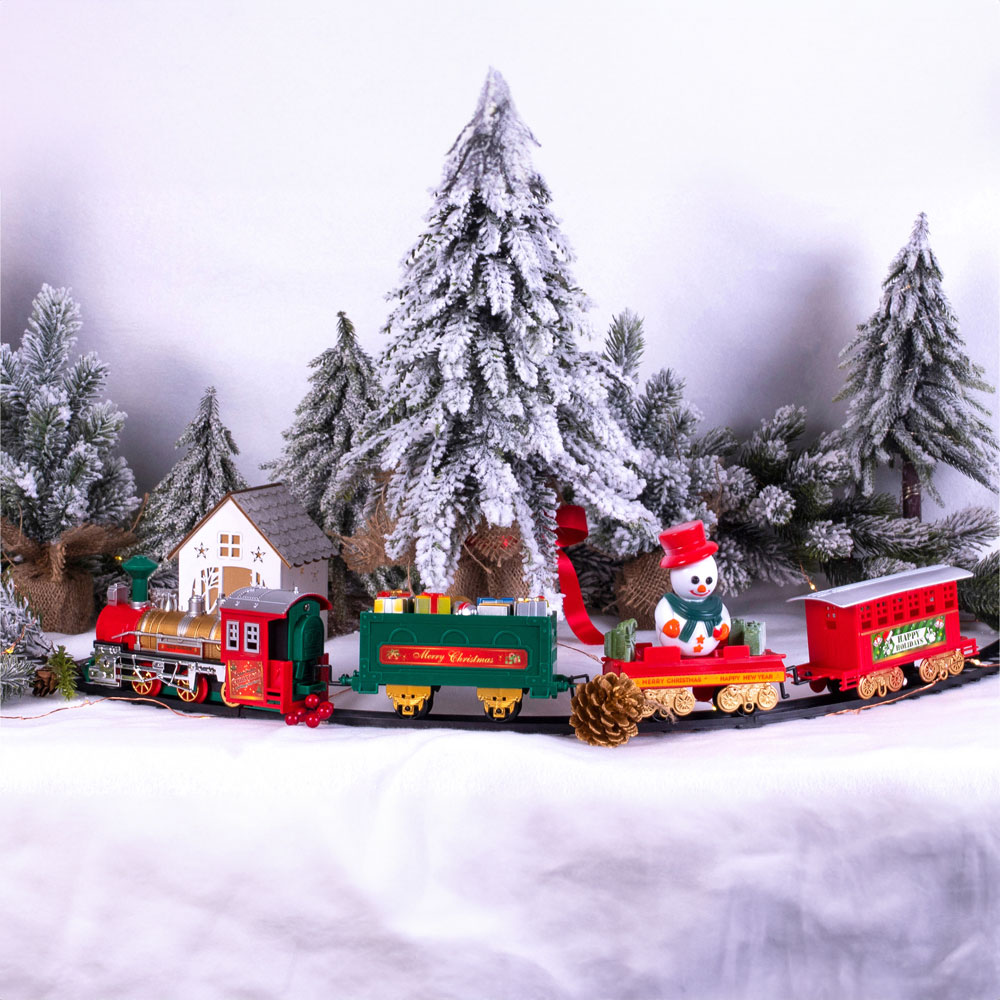 St Helens 3 Carriages Battery Operated Christmas Train Set Image 3