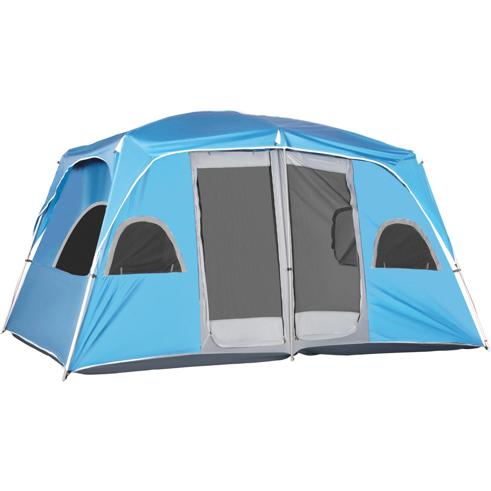 Outsunny 4-8 Person Outdoor Camping Tent Blue Image 1
