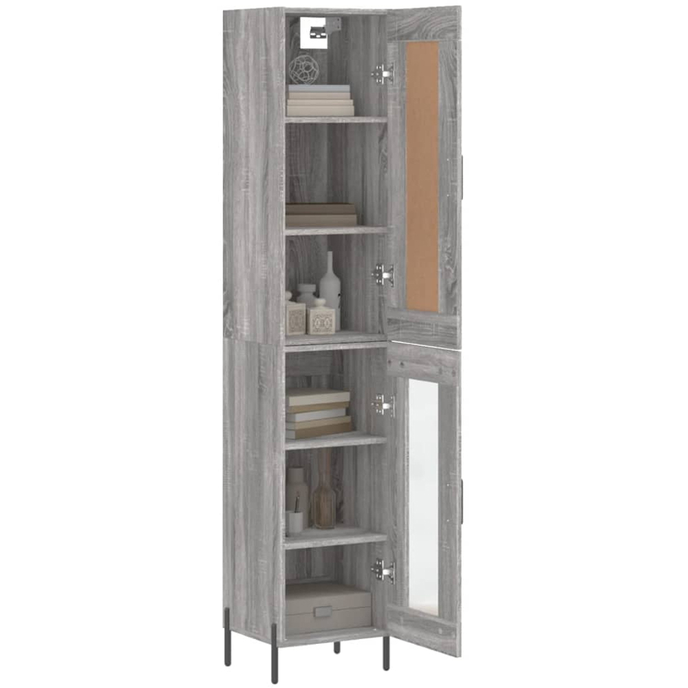 vidaXL 2 Door Grey Sonoma Highboard Image 3