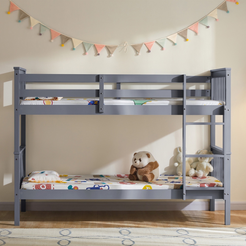 Vida Designs Milan Grey Bunk Bed Image 4