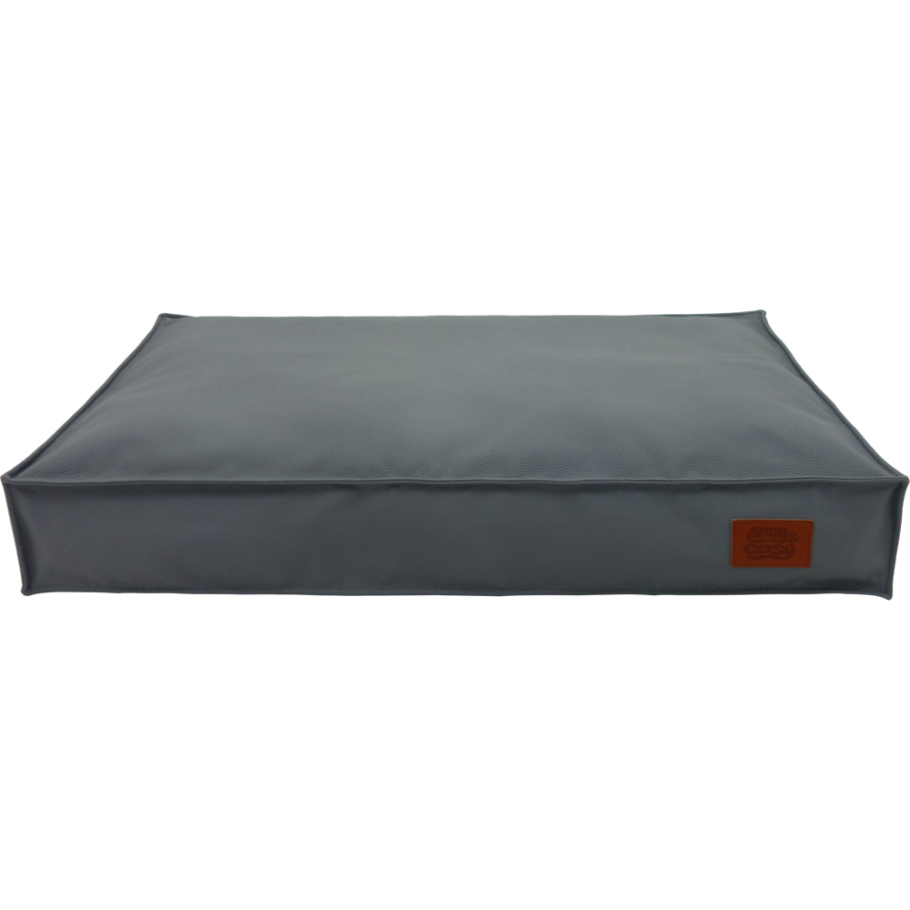 Snug & Cosy Monza Large Grey Dog Lounger Bed Image 1