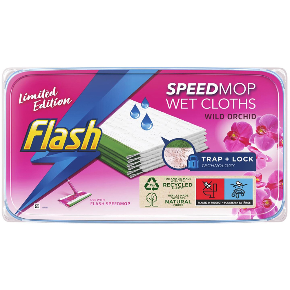 Flash Speedmop Wild Orchid Multi-Surface Wet Floor Cleaning Wipes 24 Pack Image
