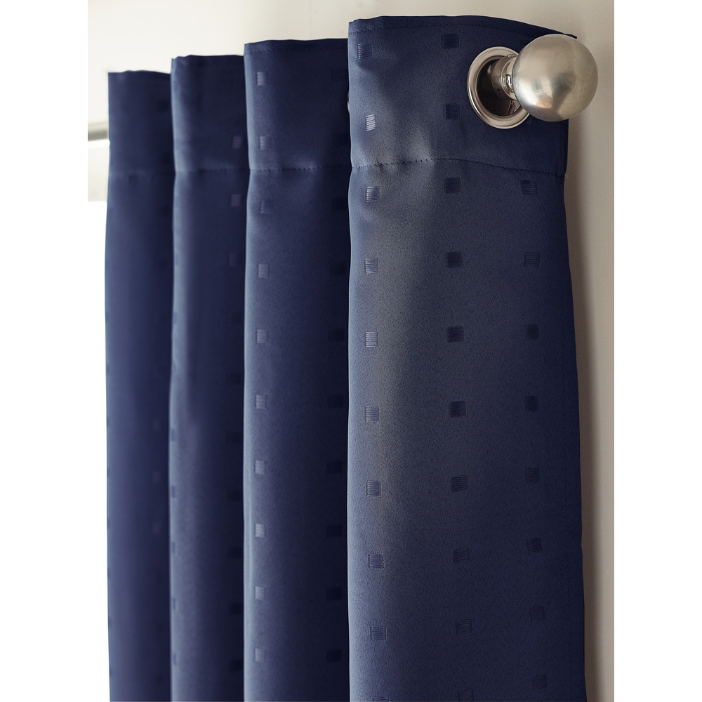 Alan Symonds Madison Navy Ring Top Curtain 229 x 183cm Image 5