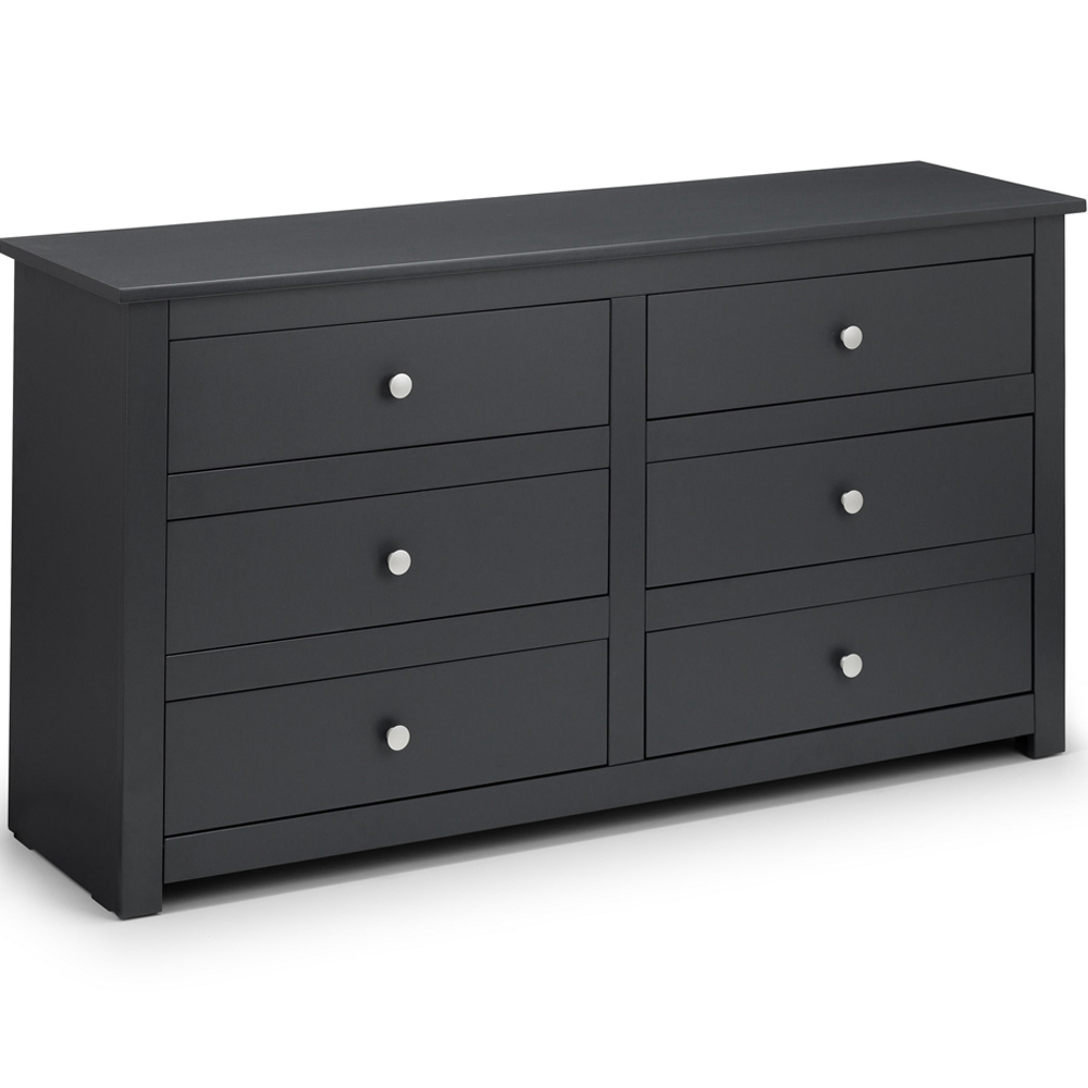 Julian Bowen Radley 6 Drawer Anthracite Chest of Drawers Image 2