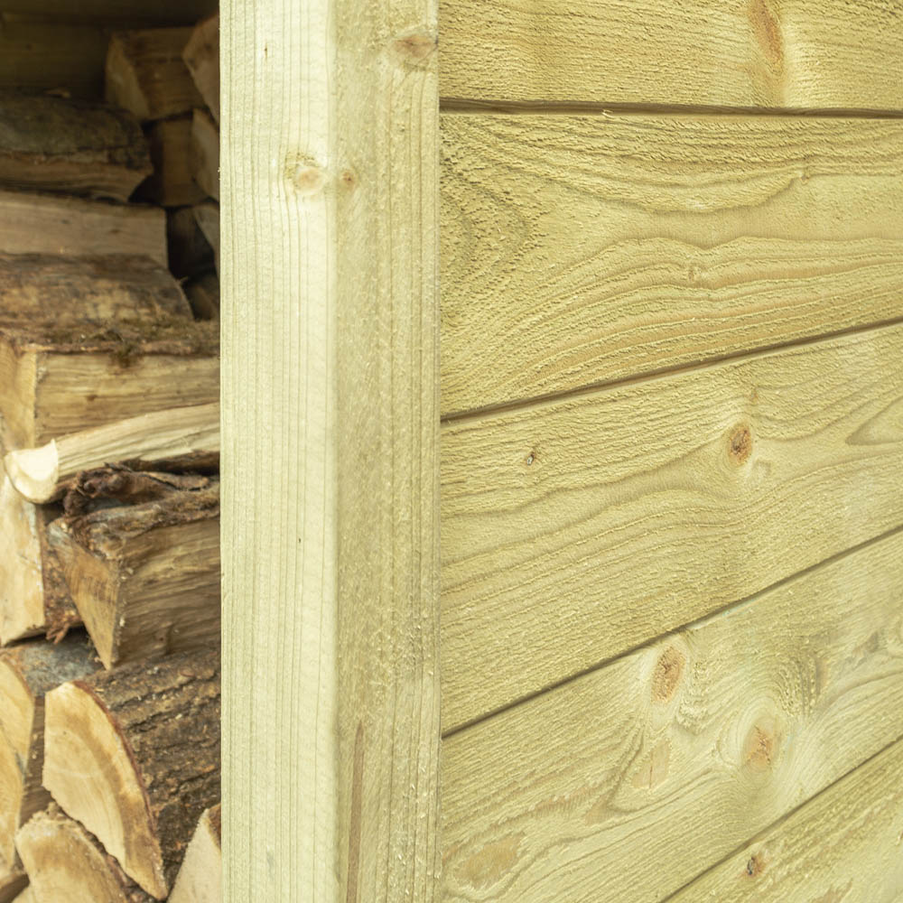 Rowlinson Single Timber Wood Premium Heritage Log Store Image 8