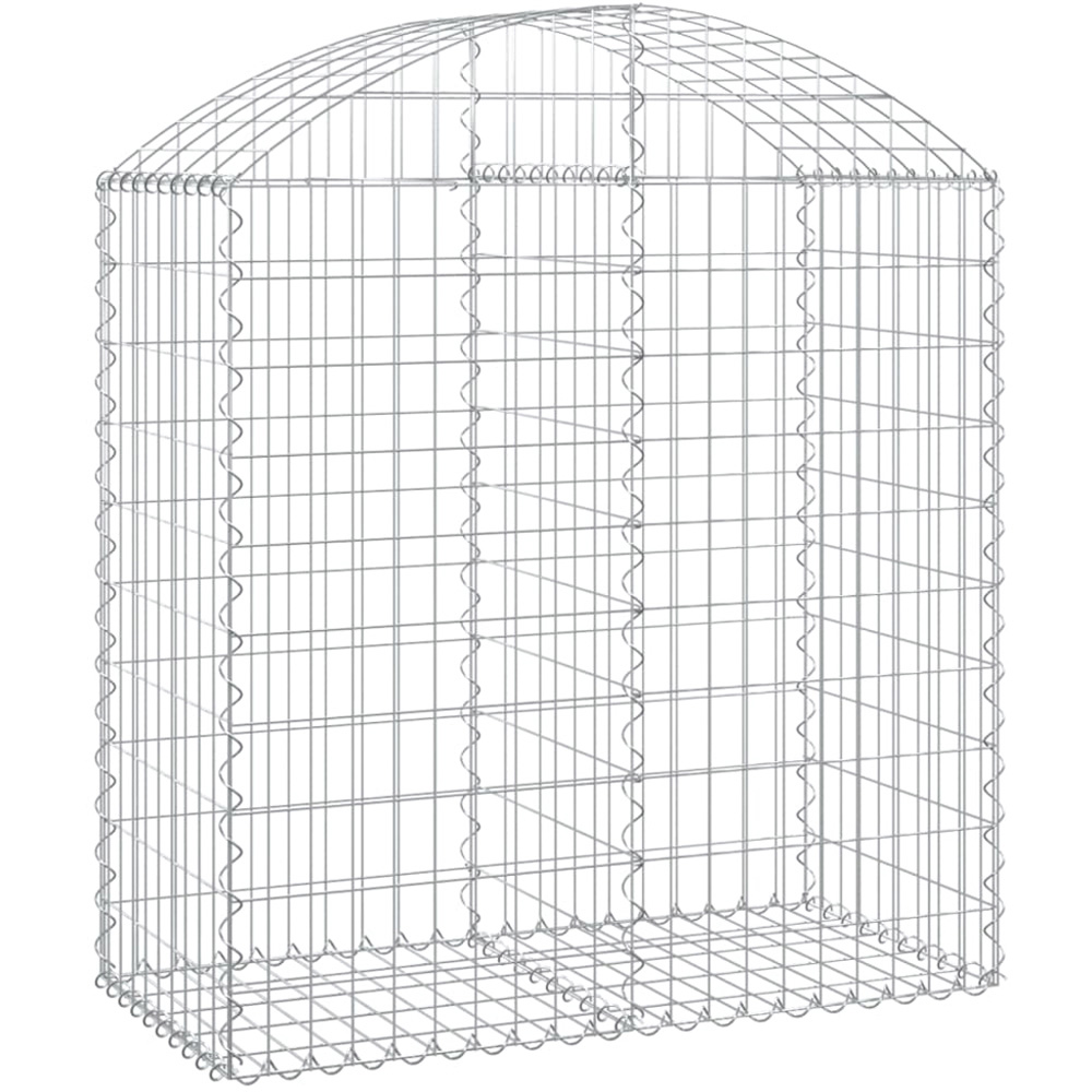 vidaXL Silver Galvanised Iron Arched Gabion Basket 100 x 50 x 100/120cm Image 1