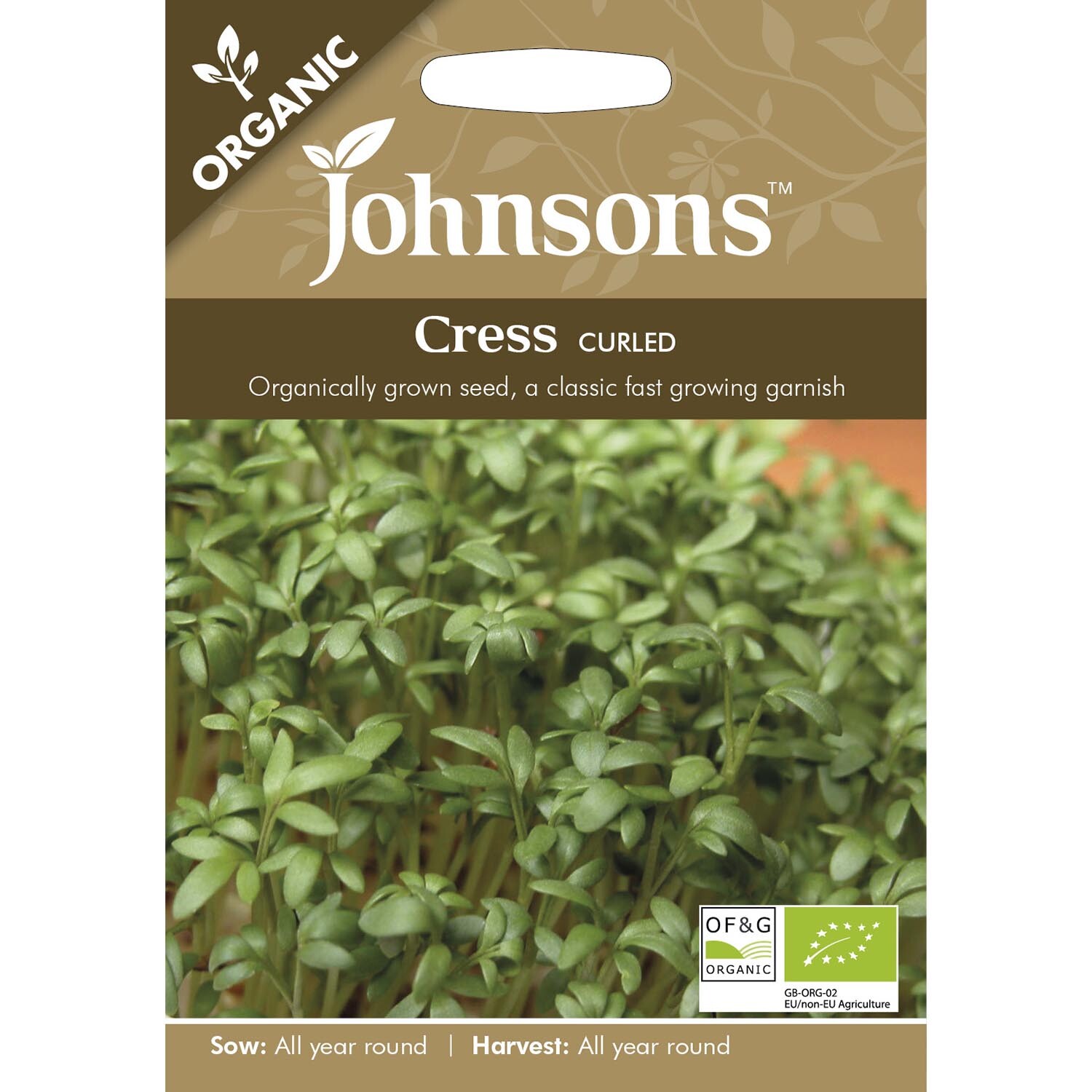 Johnsons Curled Cress Vegetable Seeds Image 2