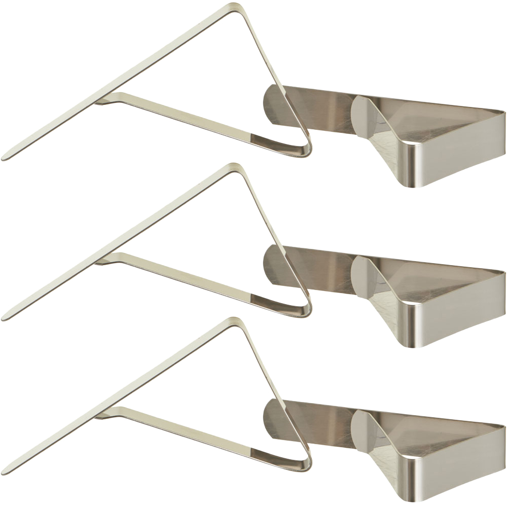 Wilko Silver Table Clips 6 Pack Image 1