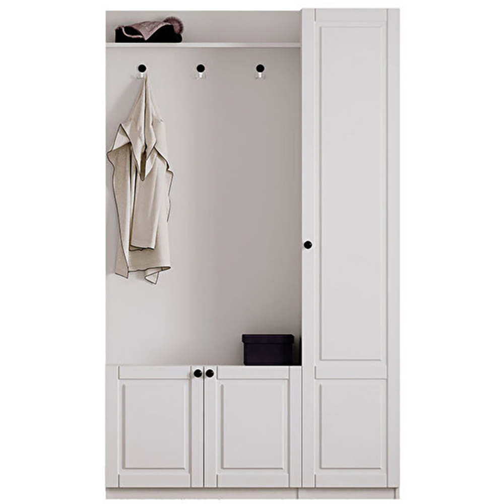 Evu MAISON Single Door 2 Drawers White Hallway Unit Image 2