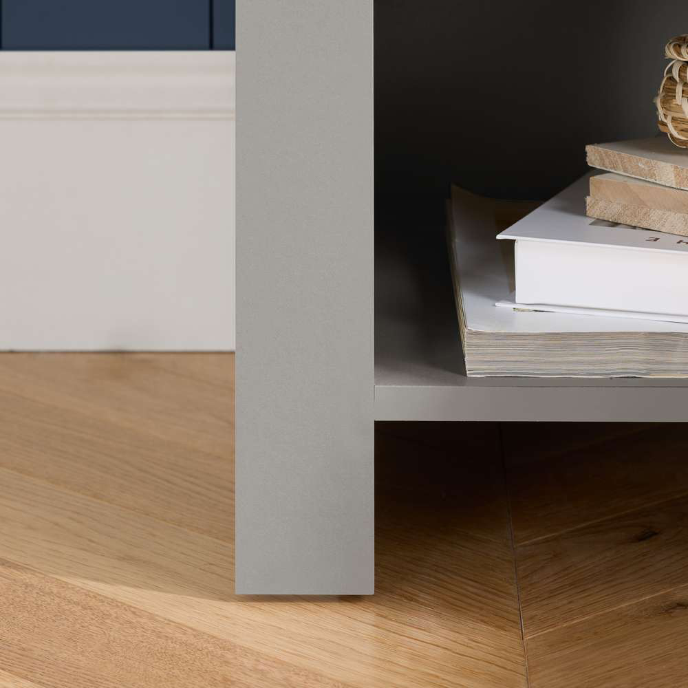 Highgate Single Drawer Grey and Oak Lamp Table Image 5
