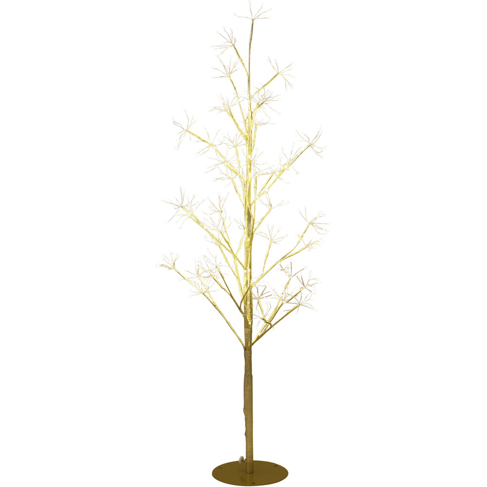 Charles Bentley 420 Constant Warm White LED Pre-Lit Gold Christmas Twig Tree 4ft Image 3