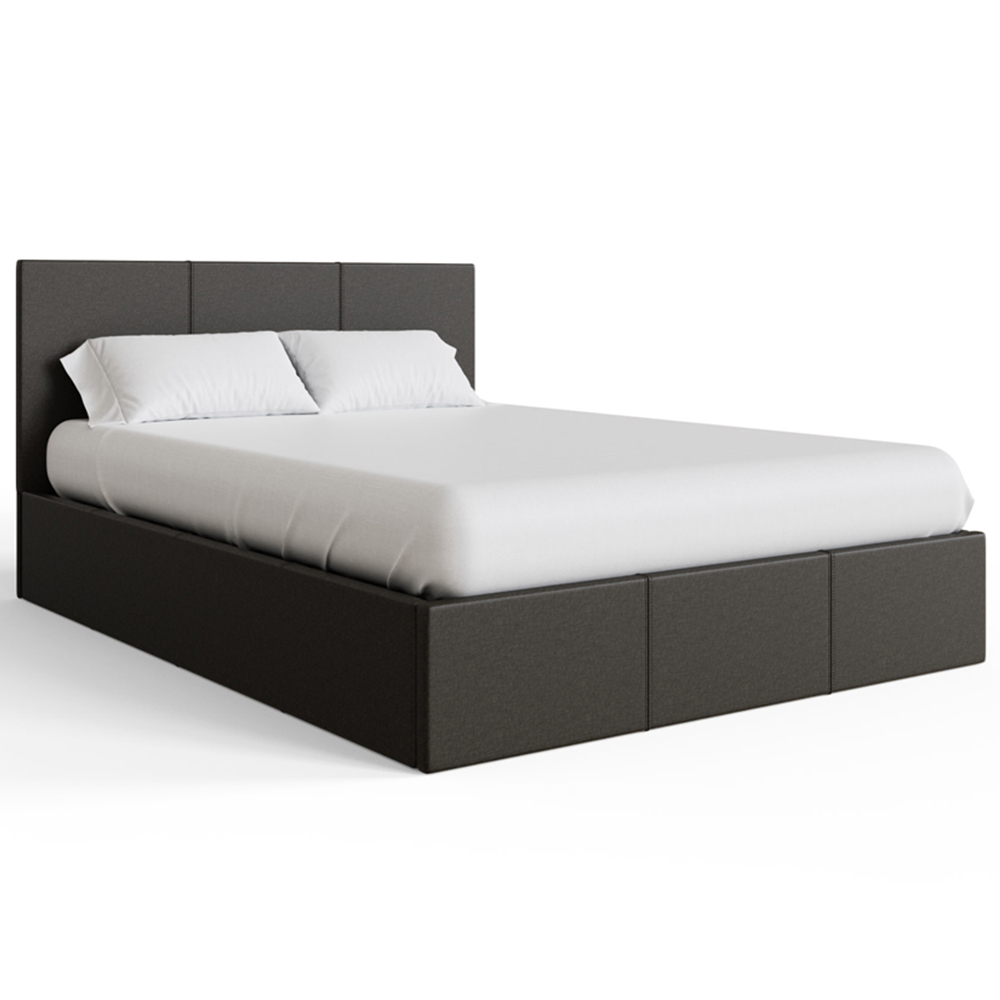 GFW Double Grey End Lift Ottoman Bed Image 2