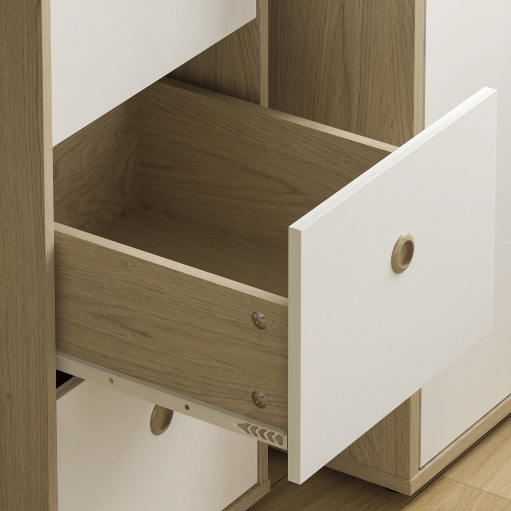 Junior Vida Neptune 3 Drawer White and Oak Desk Image 5