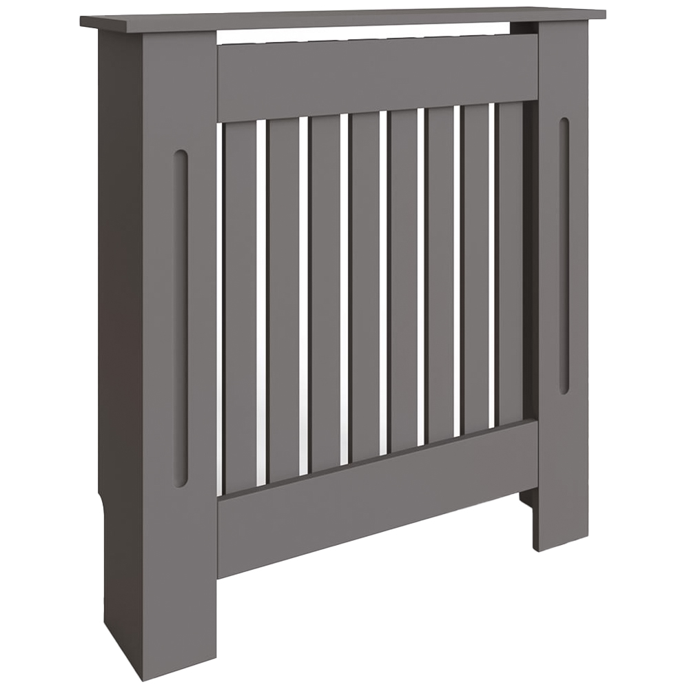 FWStyle Grey Vertical Slat MDF Radiator Cover Small Image 1