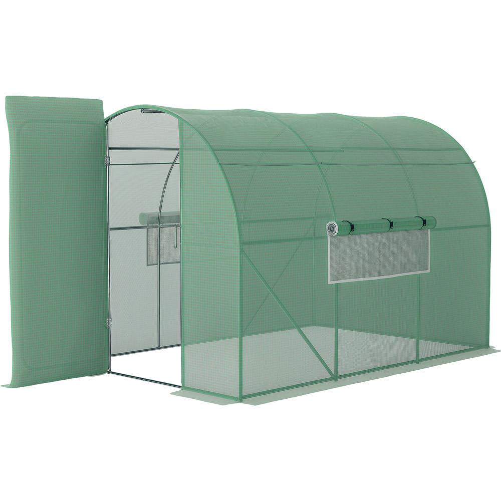 Outsunny Green Steel 6.5 x 10ft Walk In Polytunnel Greenhouse Image 1