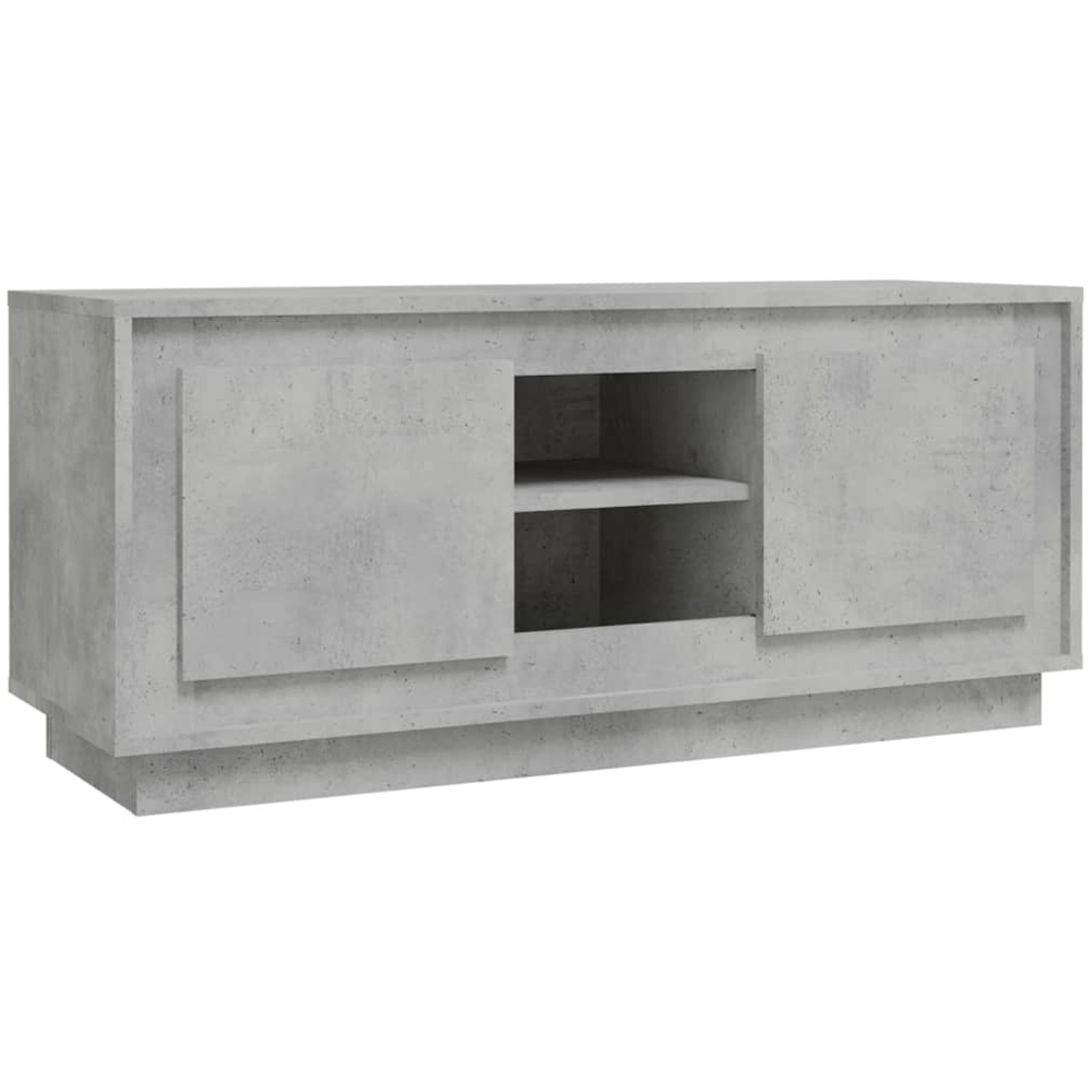 vidaXL 2 Door 2 Shelf Concrete Grey TV Cabinet Image 2