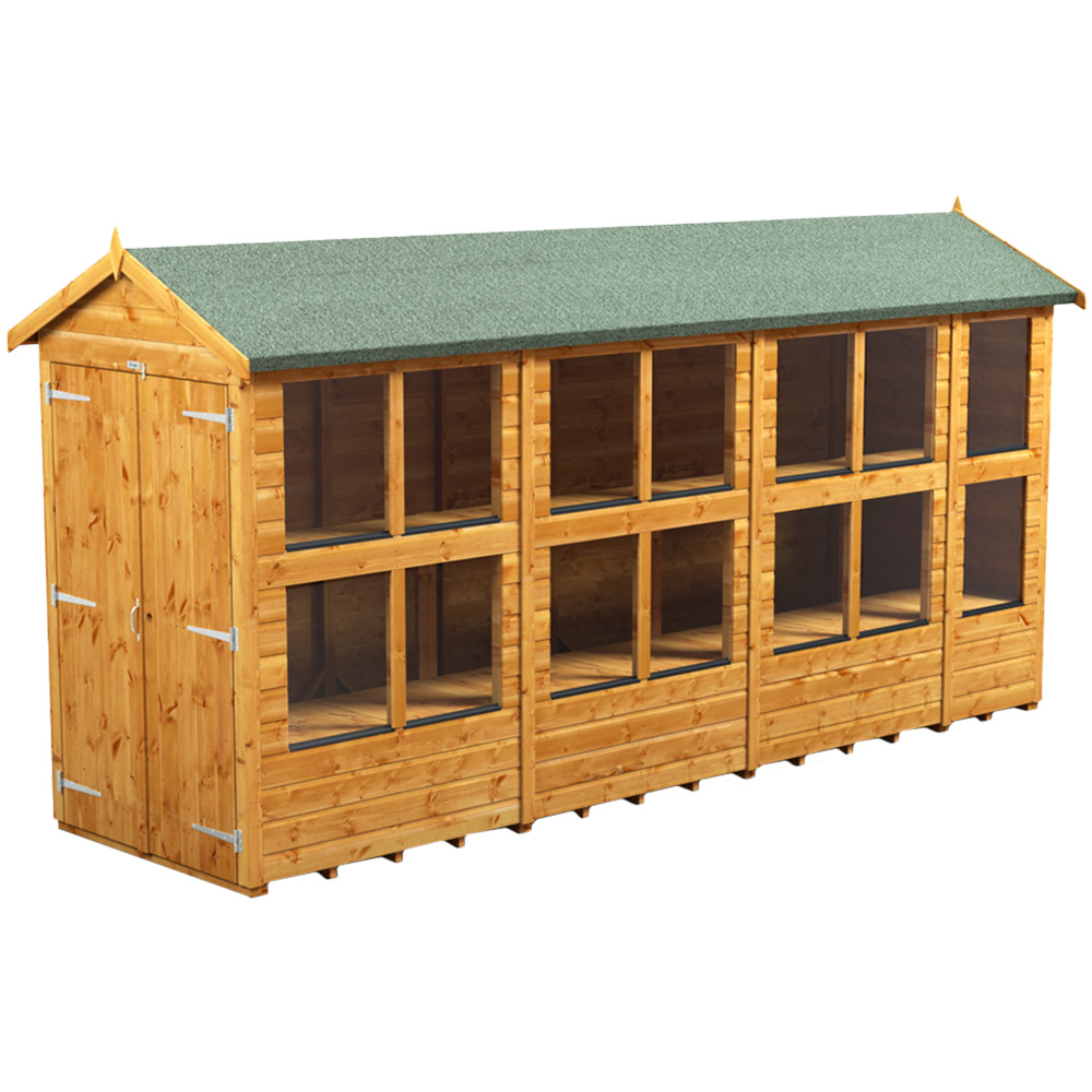 Power Sheds 14 x 4ft Double Door Apex Potting Shed Image 1