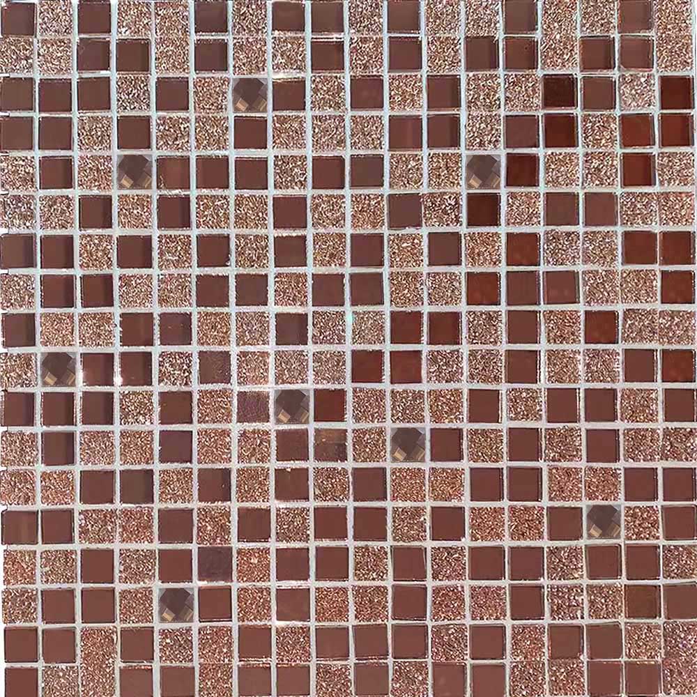 House of Mosaics Disco Copper Self Adhesive Mosaic Tile Image 2
