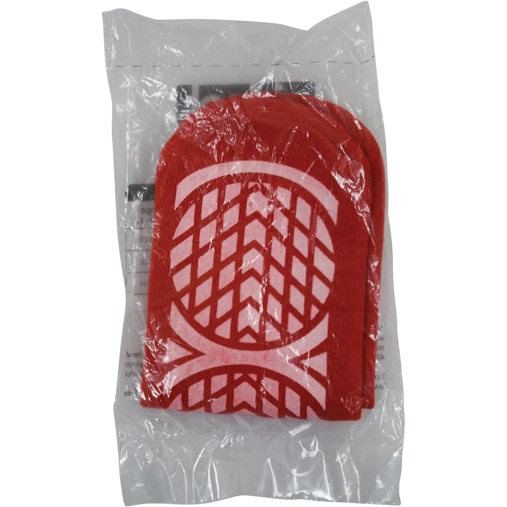 Aidapt Red Double Sided Patient Slipper Sock Medium Image 1