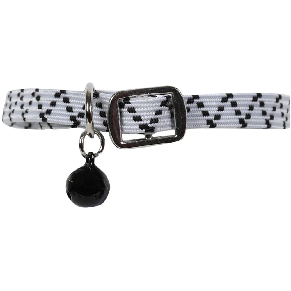 Woven Cat Collar - Black and White Image