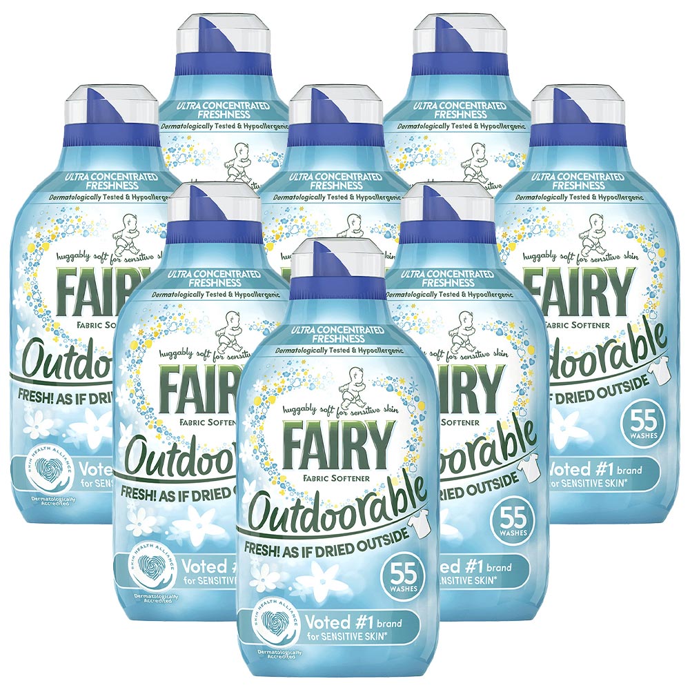 Fairy Outdoorable Fabric Conditioner 55 Washes Case of 8 x 770ml Image 1