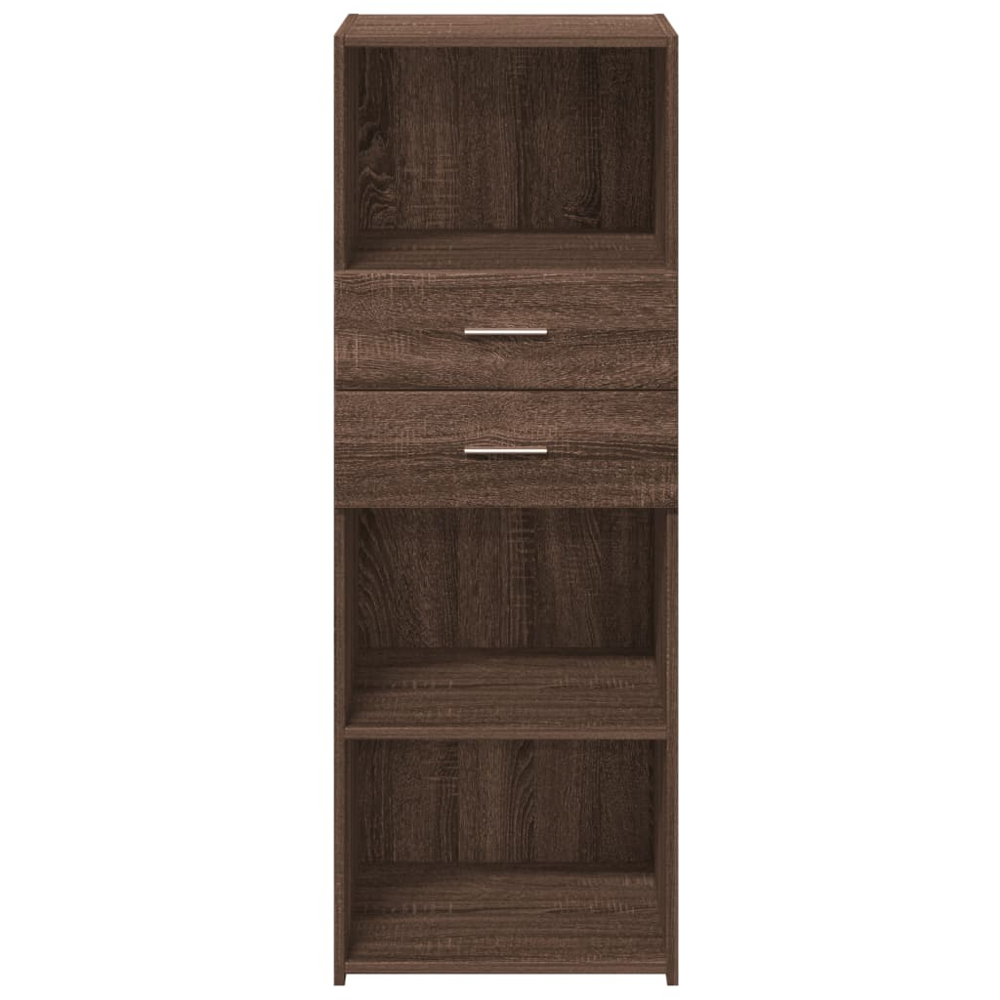 vidaXL 2 Drawer 3 Shelf Brown Oak Highboard Image 4