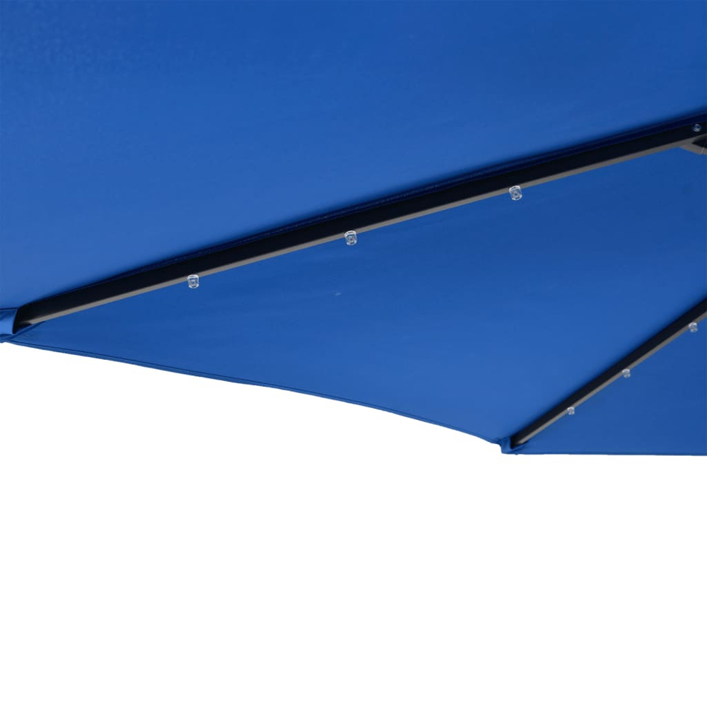 vidaXL Blue LED Light Garden Parasol with Steel Pole 2.25m Image 7