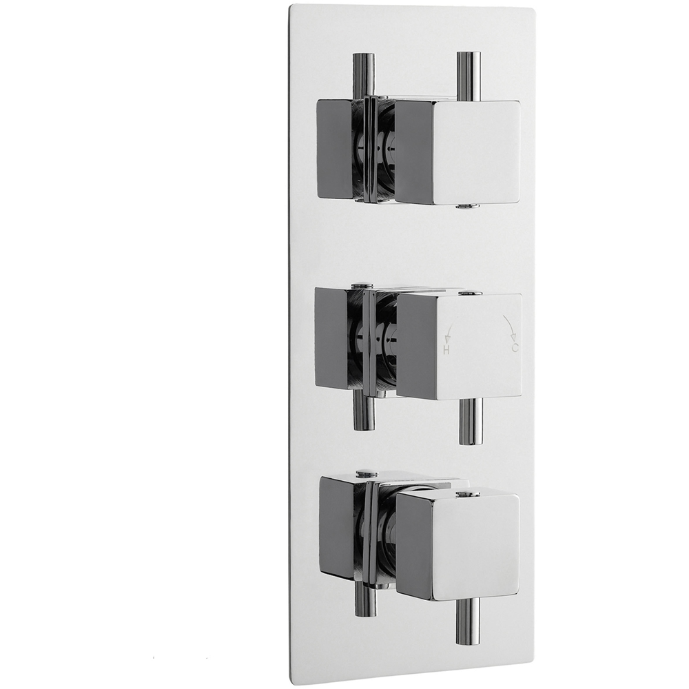 nuie Chrome Triple Thermostatic Shower Valve with Diverter Image 1