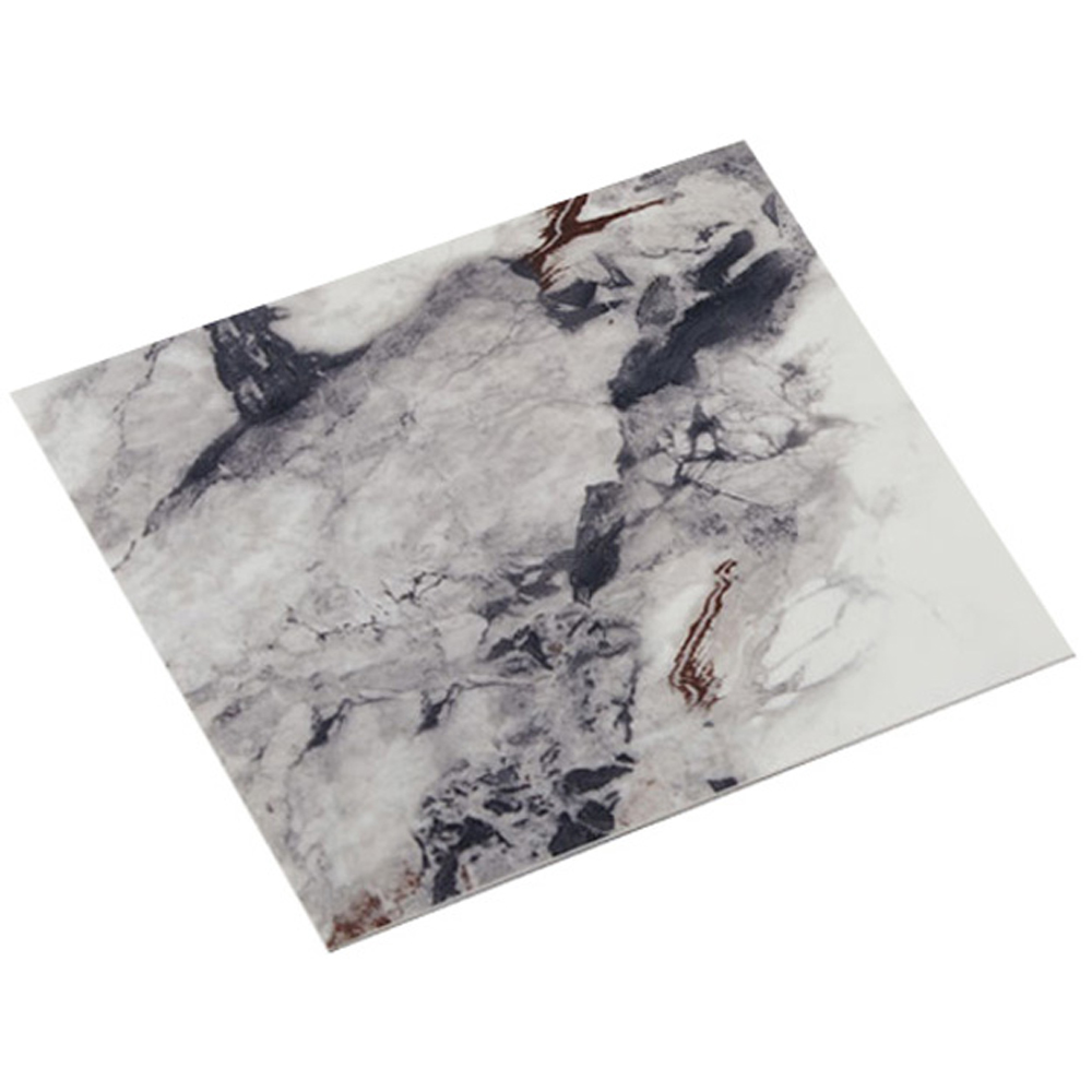 Living and Home Marble Patterned White and Black PVC Self Adhesive Wall Sticker 10 Pack Image 3