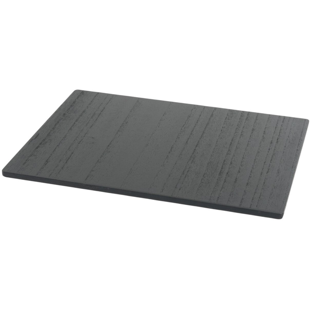 Set of 2 Faux Wood Placemats Black Image 3