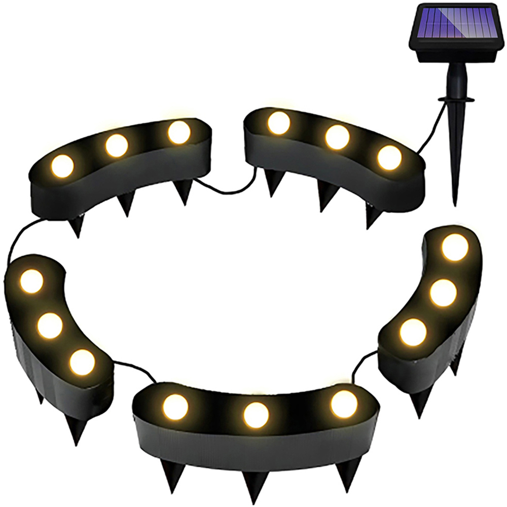 Thompson and Morgan 15 Warm White LED Decorative Solar Stake Light 5 Pack Image 1