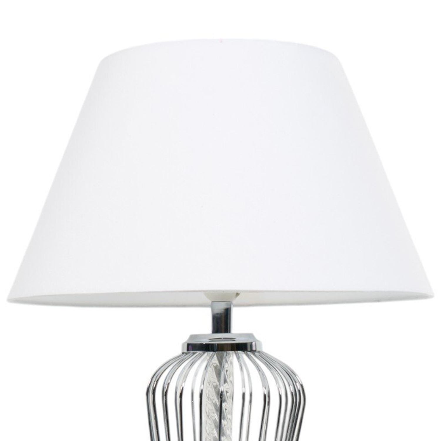 Adeline Table Lamp Chrome and White Image 6