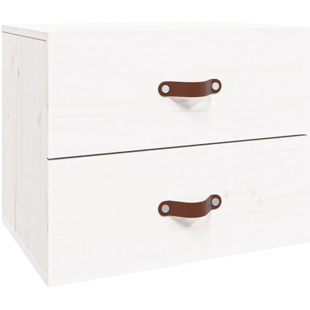 vidaXL 2 Drawer Wall Mounted Bedside Cabinet Image 2