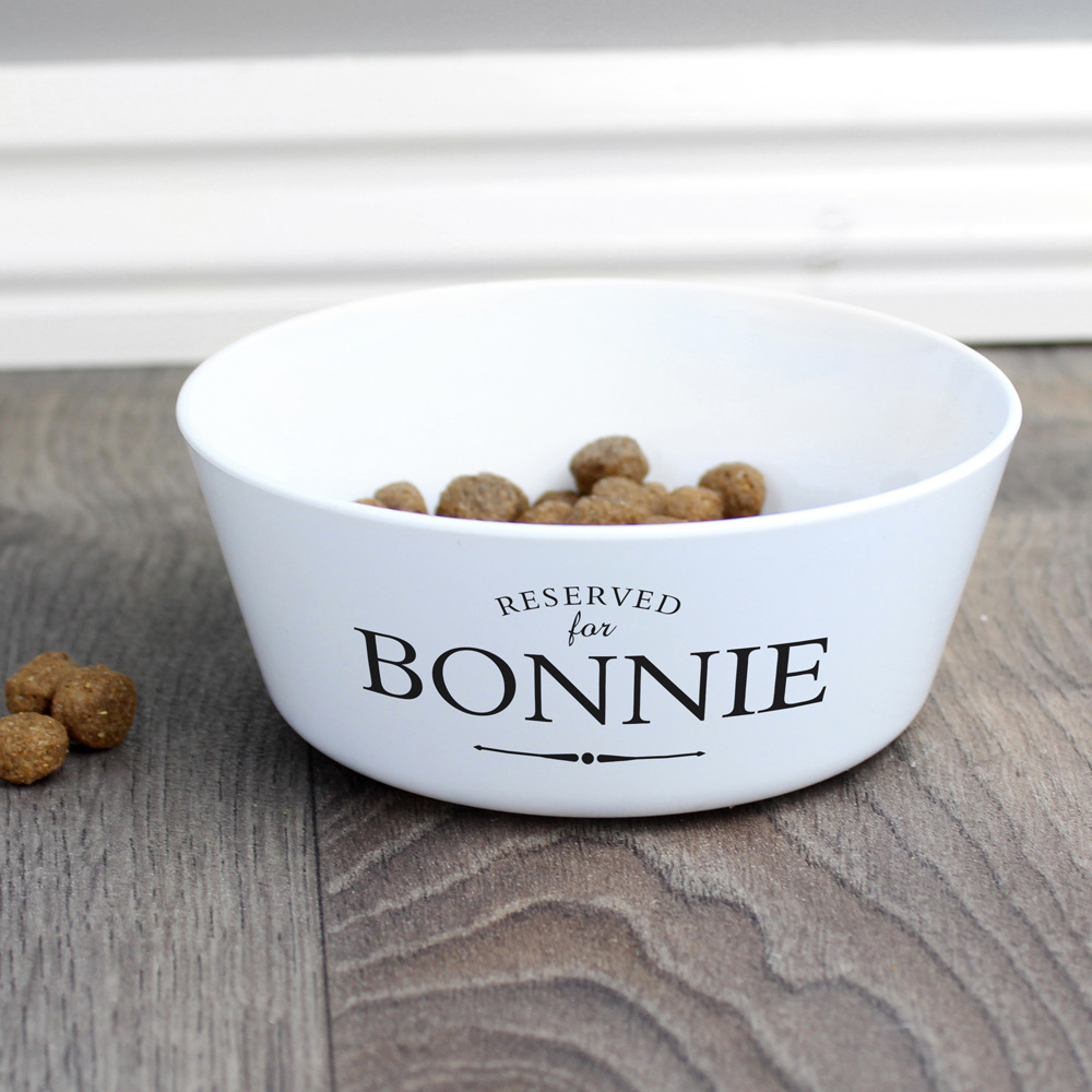 Personalised Memento Reserved For Plastic Cat Bowl Image 3