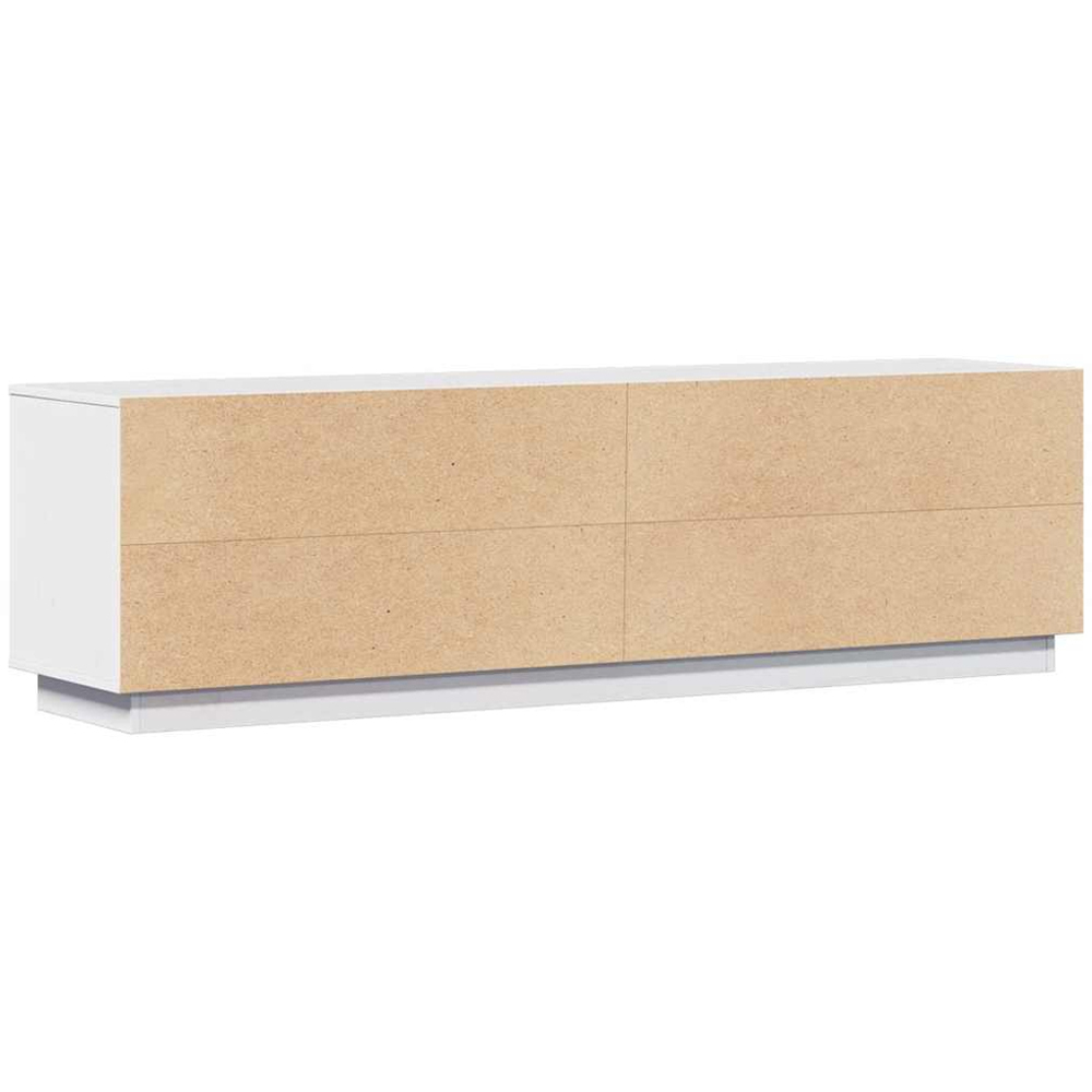 vidaXL 4 Door White Solid Pine Wood TV Cabinet Image 7