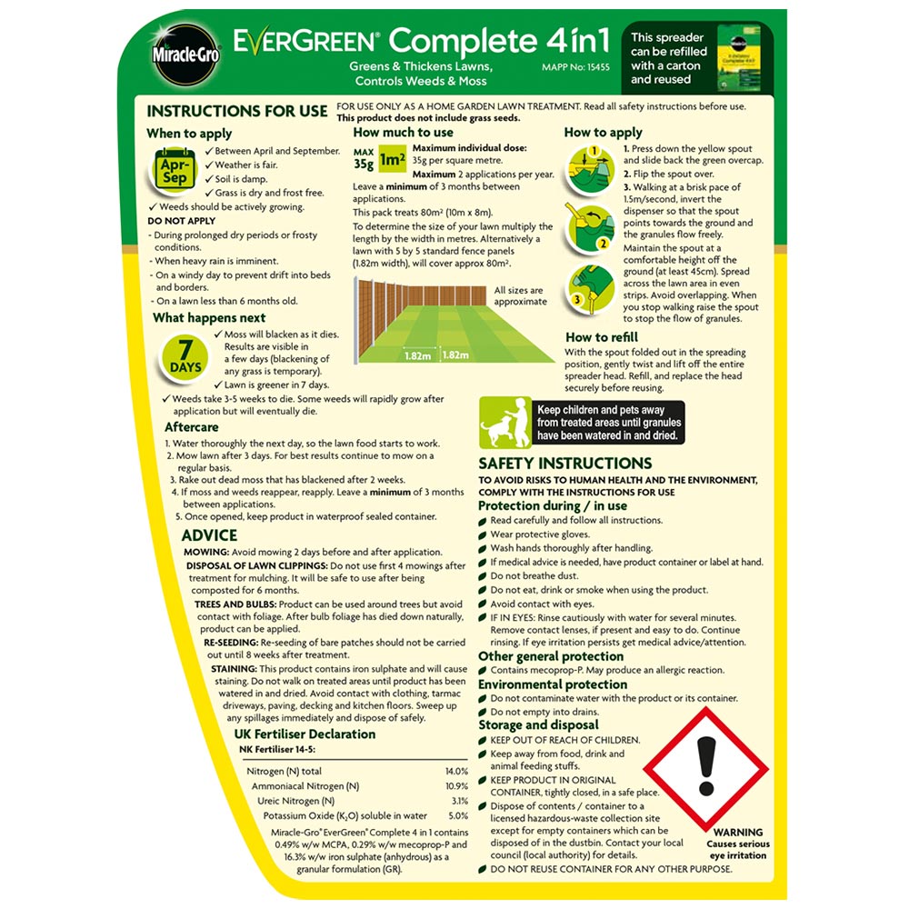 Miracle Gro 4in1 Spreader 80m2 Image 2